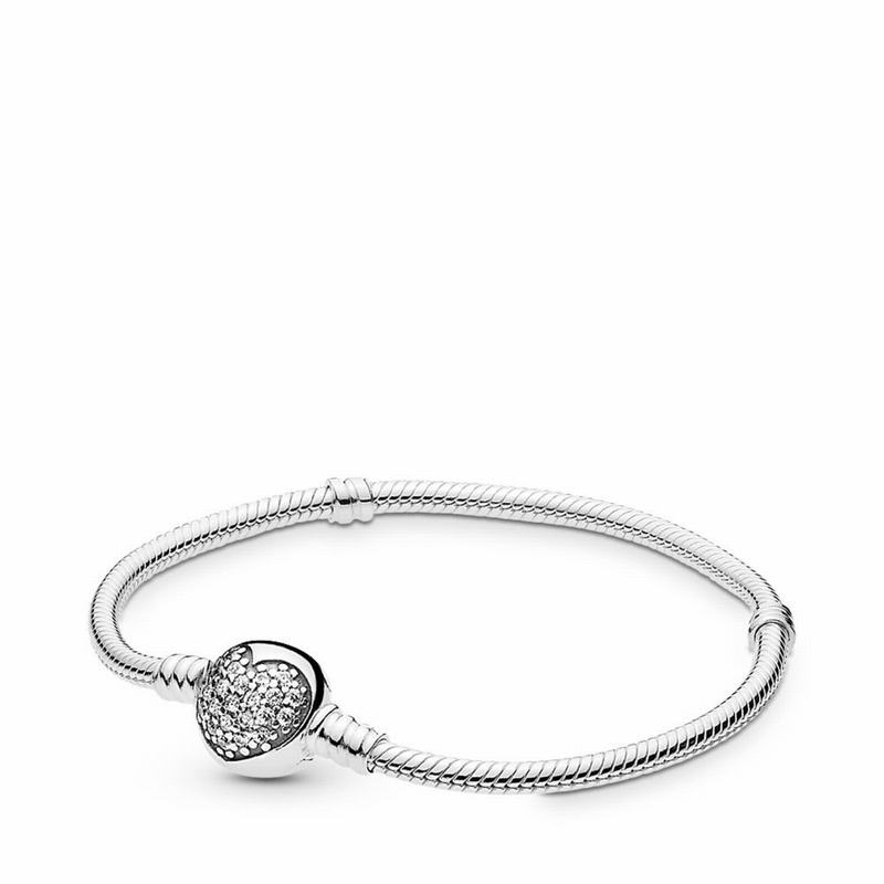Pandora Sparkling Heart Bracelet Silver Egypt QV3486791